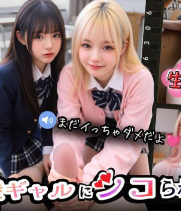 【制服】【実写系Hゲーム】好きな娘の前で金髪ギャルにシコられる！射精限界おち●ぽ焦らし我慢❤Angelsgarden｜評価5.00