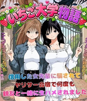 【処女】いちご大学物語〜信用した女先輩に騙されて親友と一緒にヤリサー合宿で何度も生ハメされました〜❤にじのすな｜評価5.00